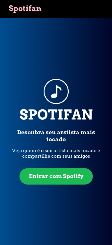 Screenshot de spotifan-theta.vercel.app